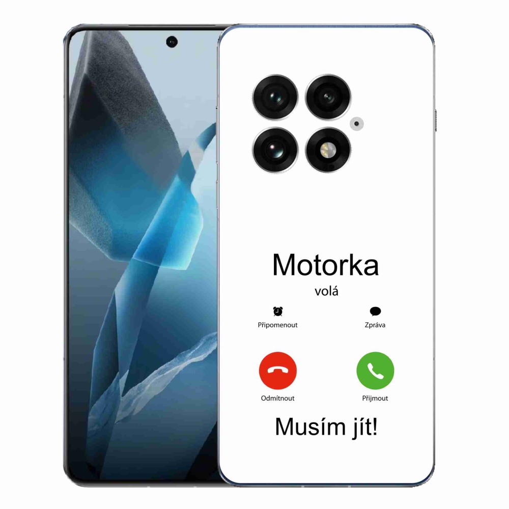 Gél borítás mmCase on One Plus 13 - motorkerékpár hívás fehér háttérrel