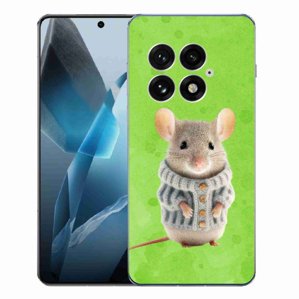 Zselés borítás mmCase a One Plus 13-hoz - egér pulóverben