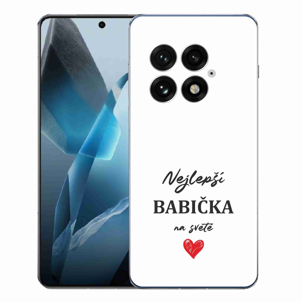 Gél védőhuzat mmCase on One Plus 13 - Best Grandma 1 fehér háttér