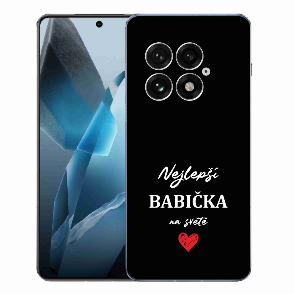 Gél borítás mmCase on One Plus 13 - Legjobb nagyi 1 fekete háttér