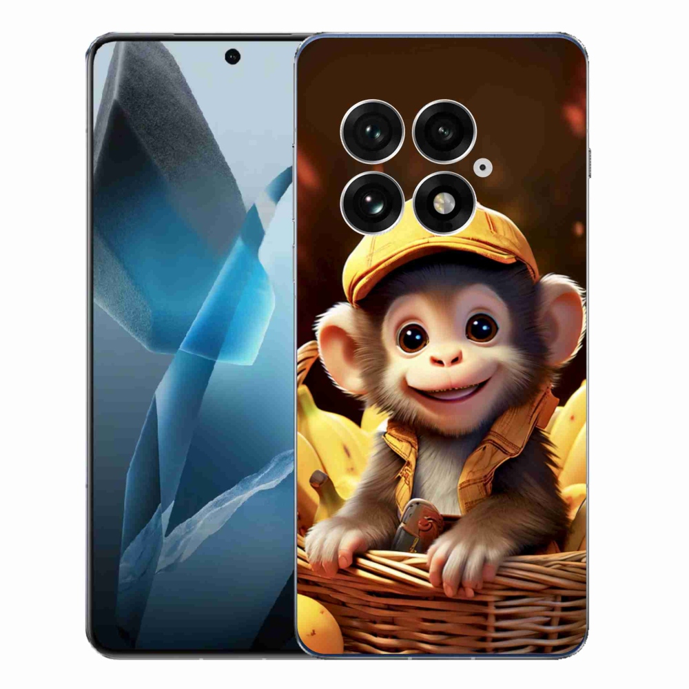 Zselés borítás mmCase for One Plus 13 - majom a kosárban