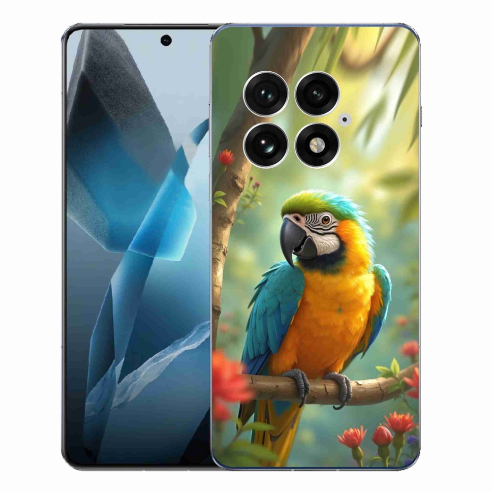 Zselés tok mmCase One Plus 13-hoz - papagáj ara kék és sárga