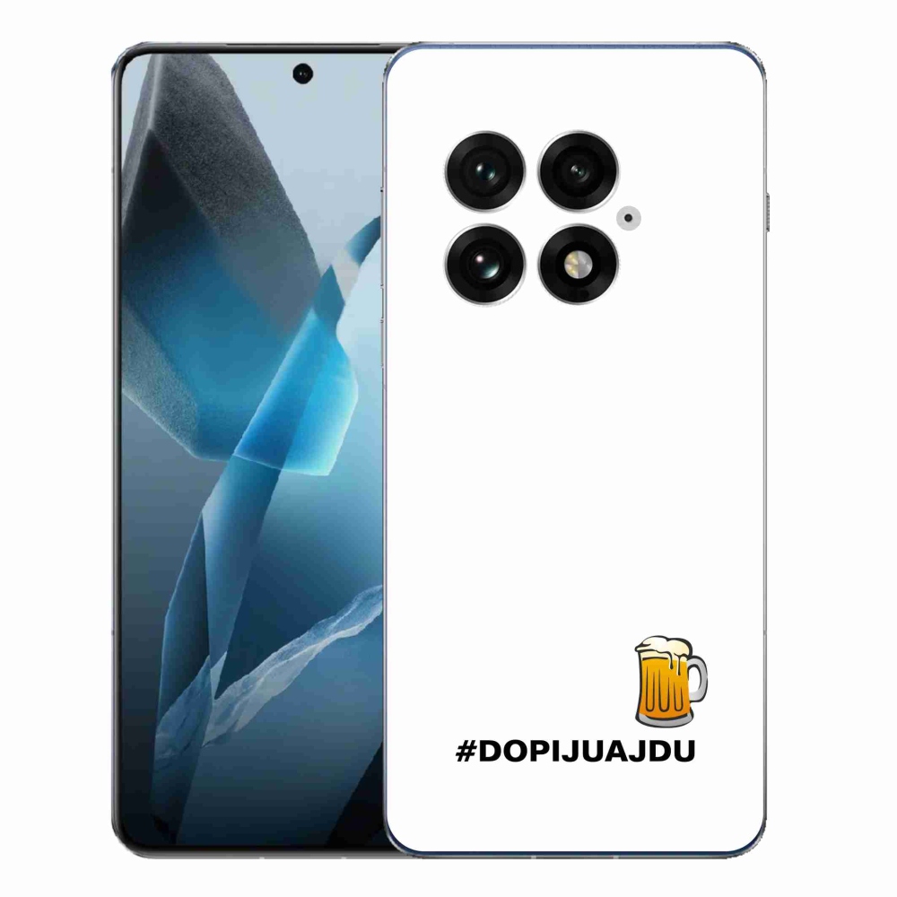 Gél borító mmCase a One Plus 13-hoz - sör motívum 1 fehér háttér