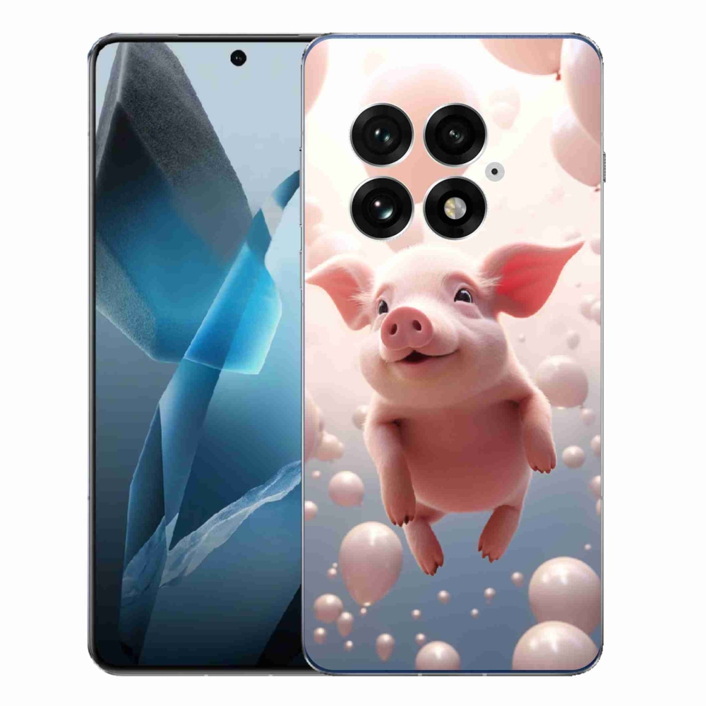 Gél borító mmCase a One Plus 13-hoz - malac lufikkal