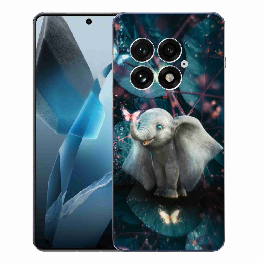 Zselés borítás mmCase a One Plus 13-hoz - aranyos elefánt