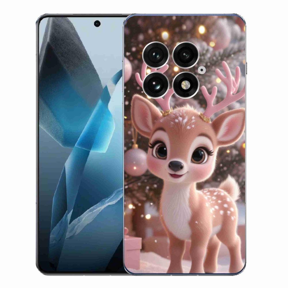 Zselés borítás mmCase a One Plus 13-hoz - aranyos rénszarvas