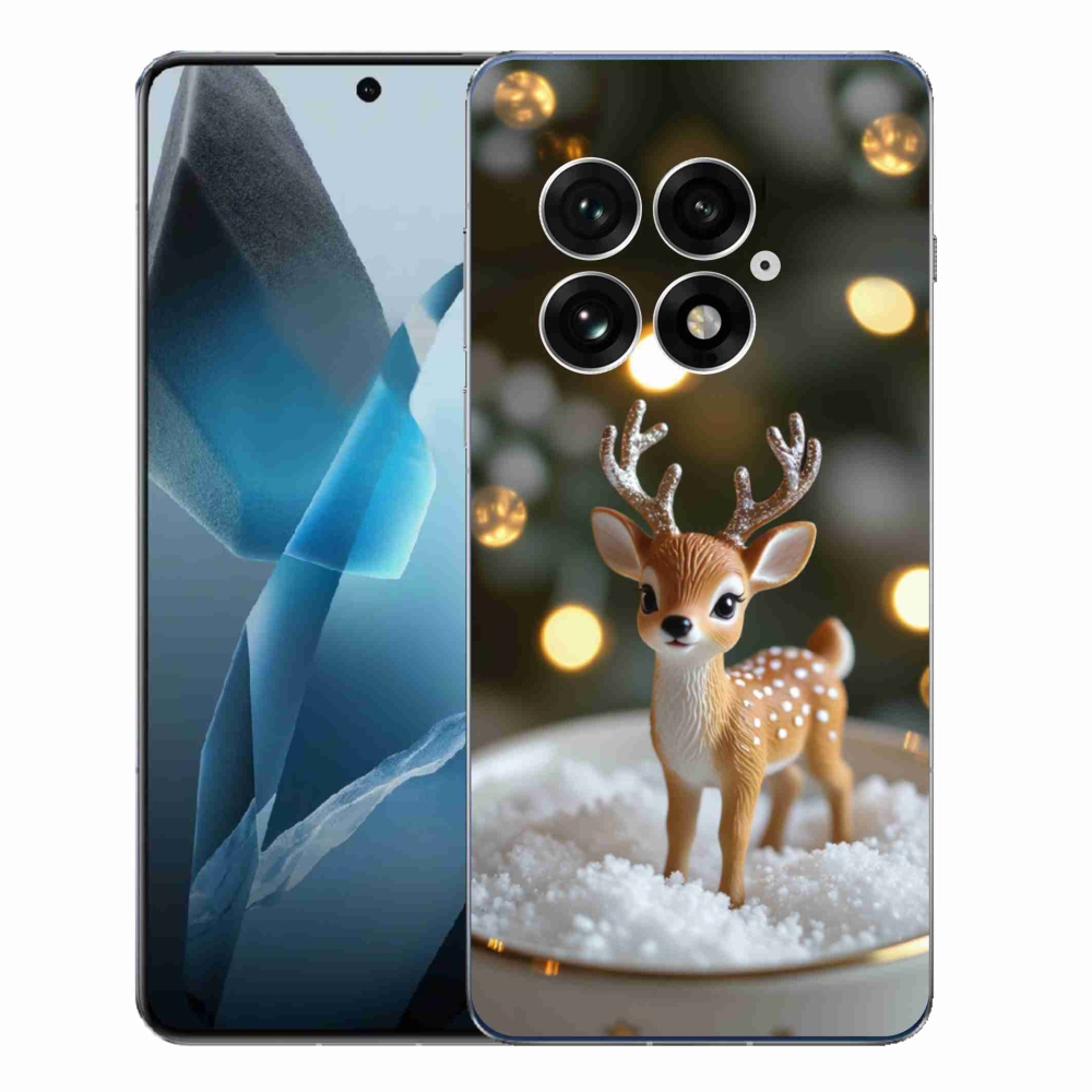 Gél borítás mmCase a One Plus 13-hoz - aranyos karácsonyi szarvasok