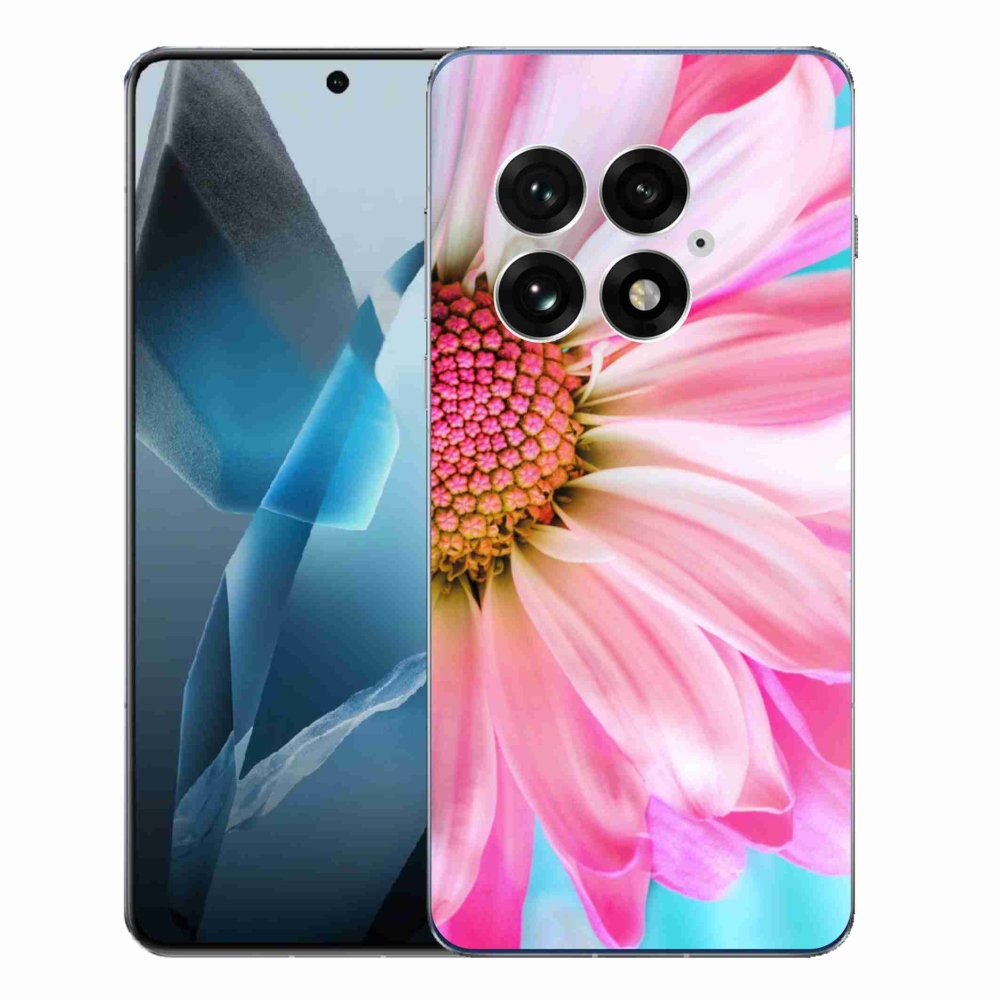 Gél védőhuzat mmCase One Plus 13-hoz - rózsaszín virág