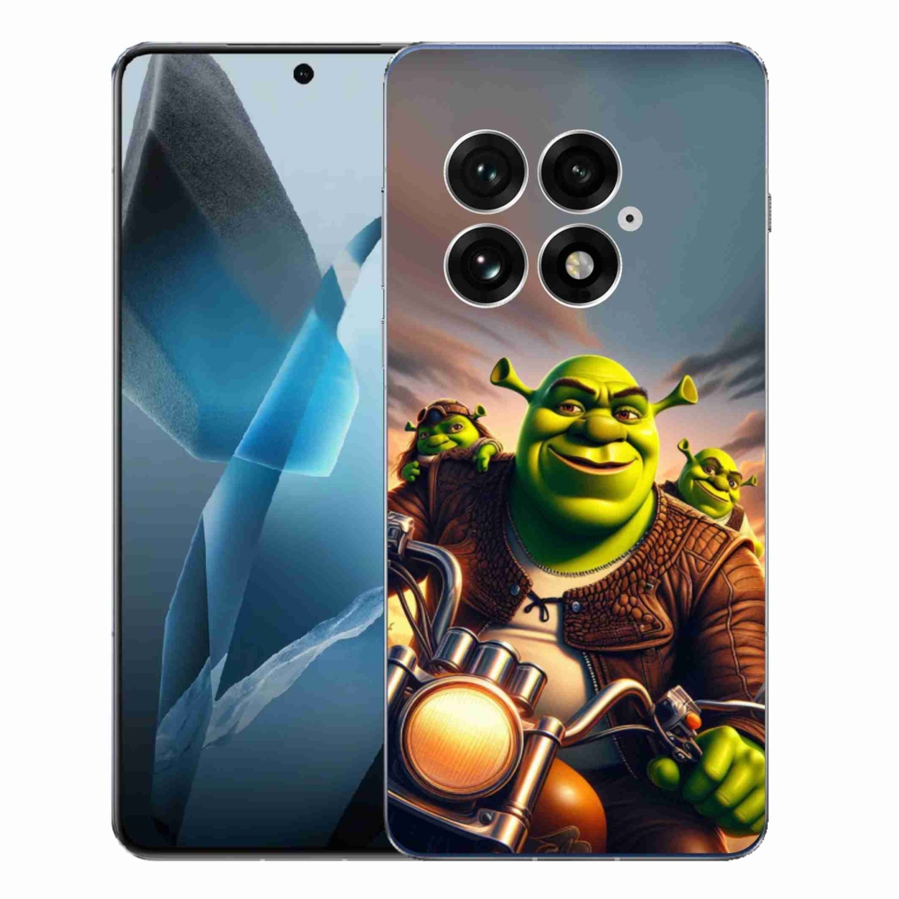 Zselés borítás mmCase a One Plus 13-hoz - Shrek egy motorkerékpáron