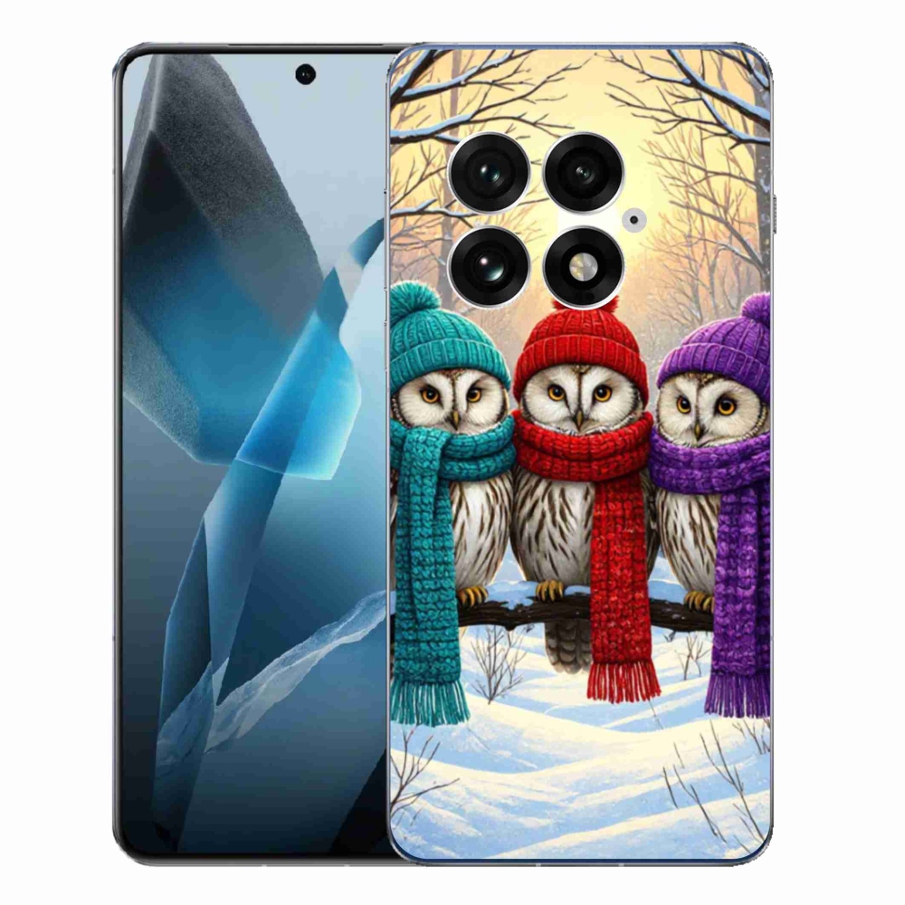 Zselés borítás mmCase a One Plus 13-hoz - bagoly barátok