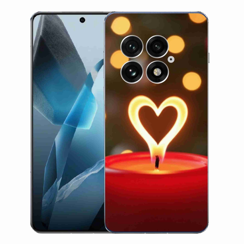 Zselés borítás mmCase a One Plus 13-on - lángoló szív