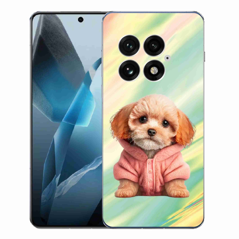 Zselés borítás mmCase a One Plus 13-hoz - kölyökkutyák pulóverben