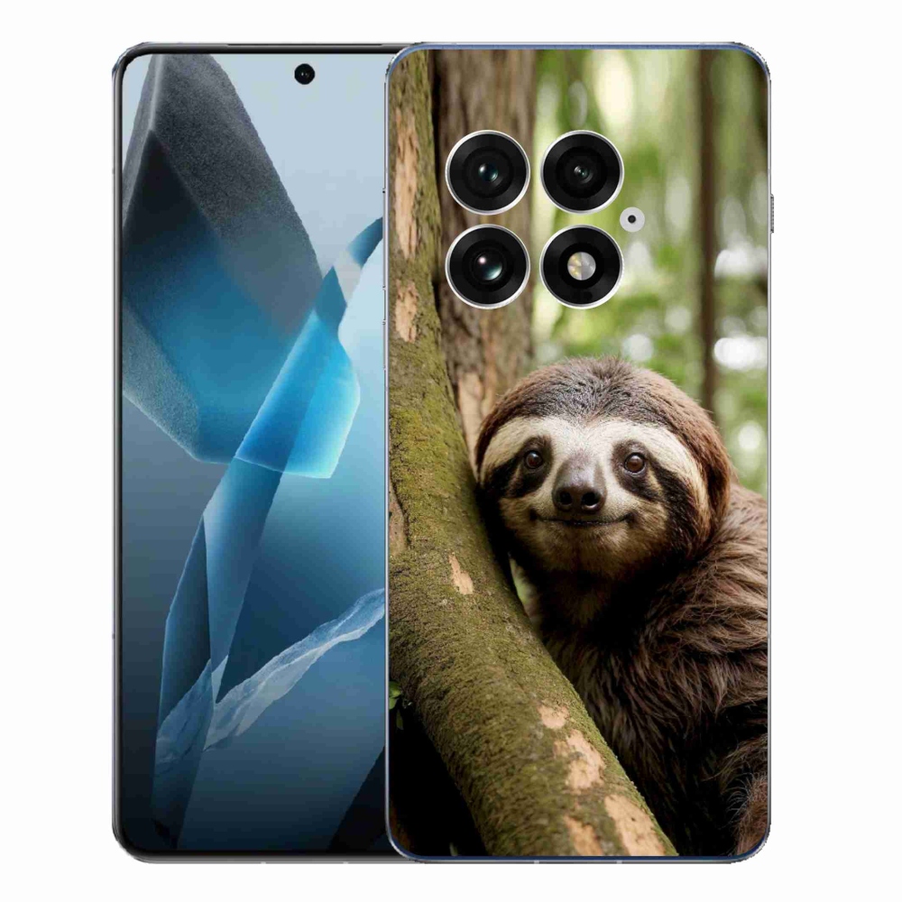 Zselés borítás mmCase a One Plus 13-hoz - mosolygó lajhár