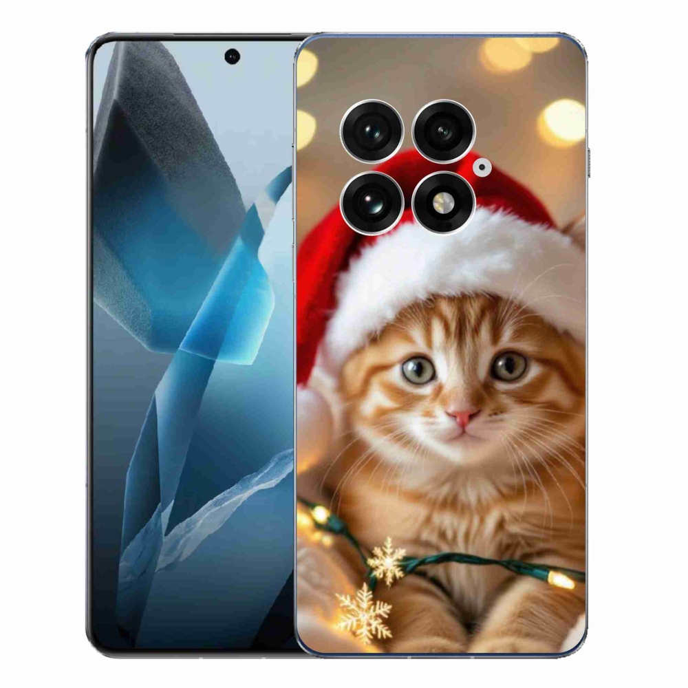 Gél borító mmCase a One Plus 13-hoz - Karácsonyi cica