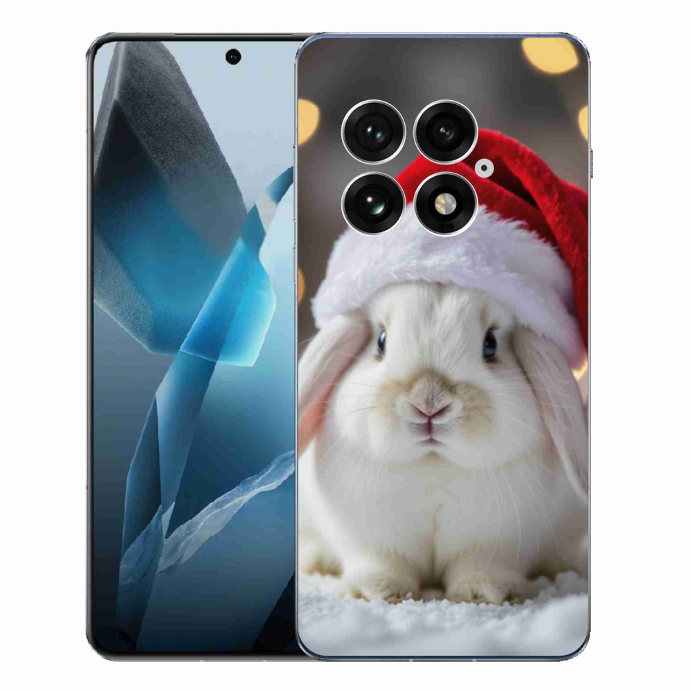 Gél borítás mmCase a One Plus 13-hoz - Karácsonyi nyúl