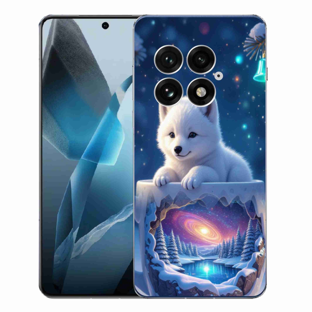 Gél borítás mmCase a One Plus 13-hoz - Karácsonyi kölyökkutya
