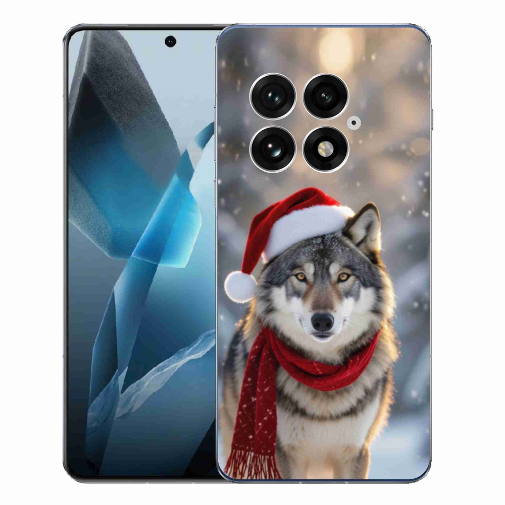 Gél borítás mmCase a One Plus 13-hoz - Karácsonyi farkas