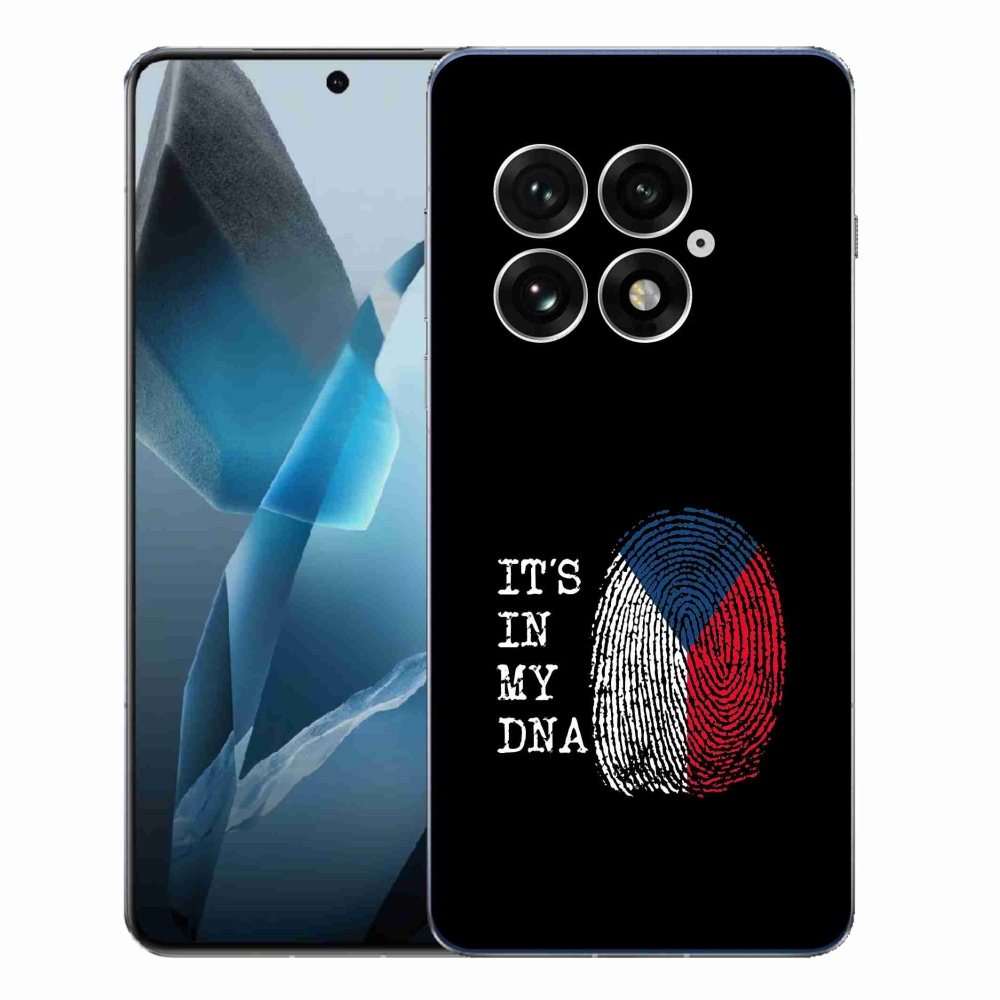 Gél borítás mmCase on One Plus 13 - zászlós ujjlenyomat fekete háttérrel