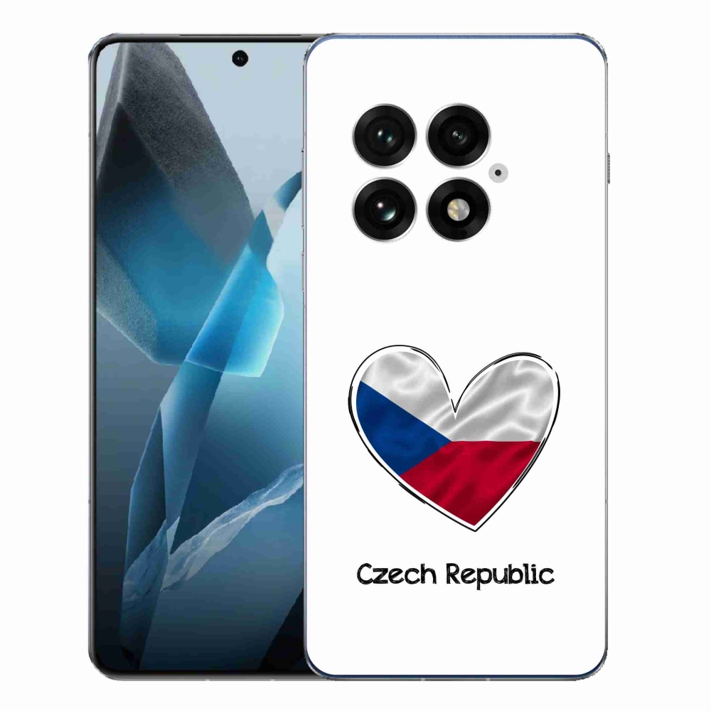 Gél borító mmCase on One Plus 13 - zászló szív fehér háttérrel