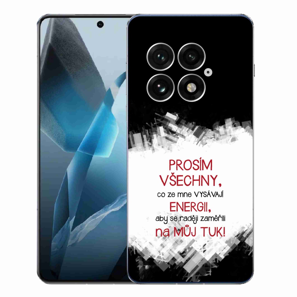 Gél borító mmCase a One Plus 13-hoz - vicces szöveg 1 piros