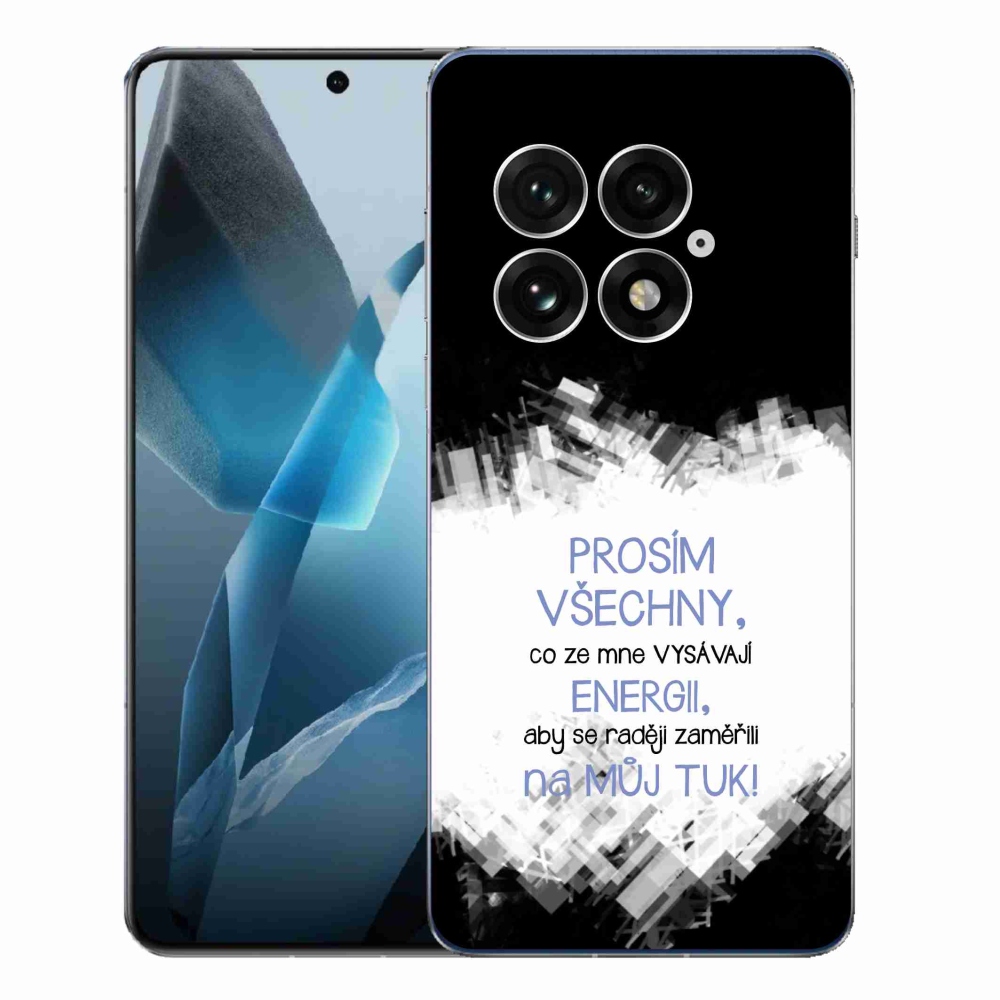 Gél borító mmCase a One Plus 13-hoz - vicces szöveg 1 kék