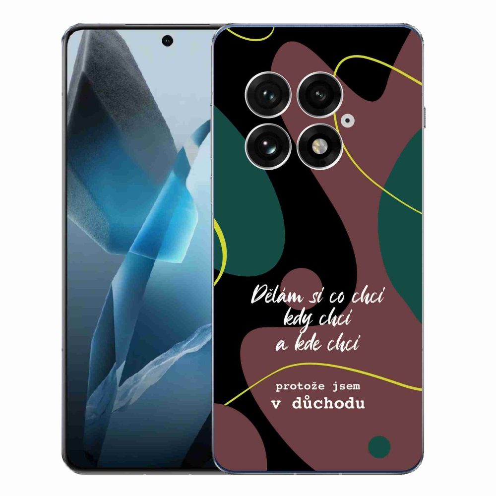 Gél borító mmCase on One Plus 13 - vicces szöveg 10 fekete háttér