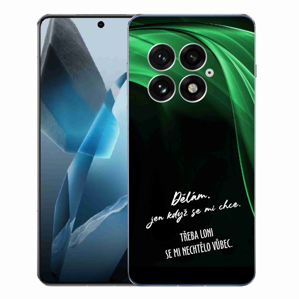 Gél borító mmCase on One Plus 13 - vicces szöveg 12 fekete háttér