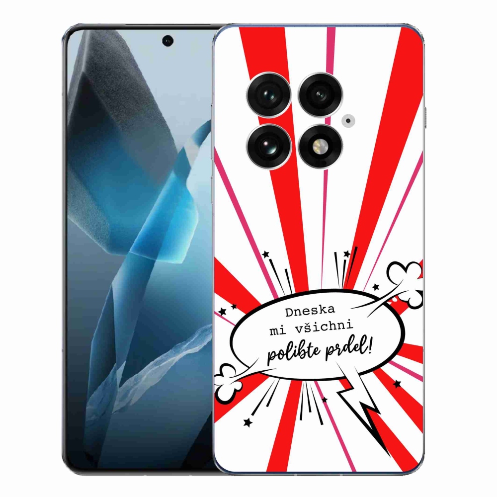 Gél borító mmCase a One Plus 13-hoz - vicces szöveg 15 fehér háttérrel