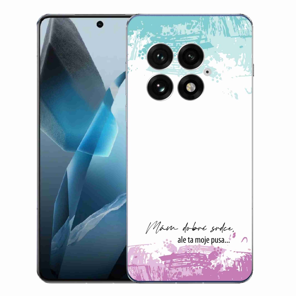 Zselés borító mmCase a One Plus 13-hoz - vicces szöveg 3 fehér háttér