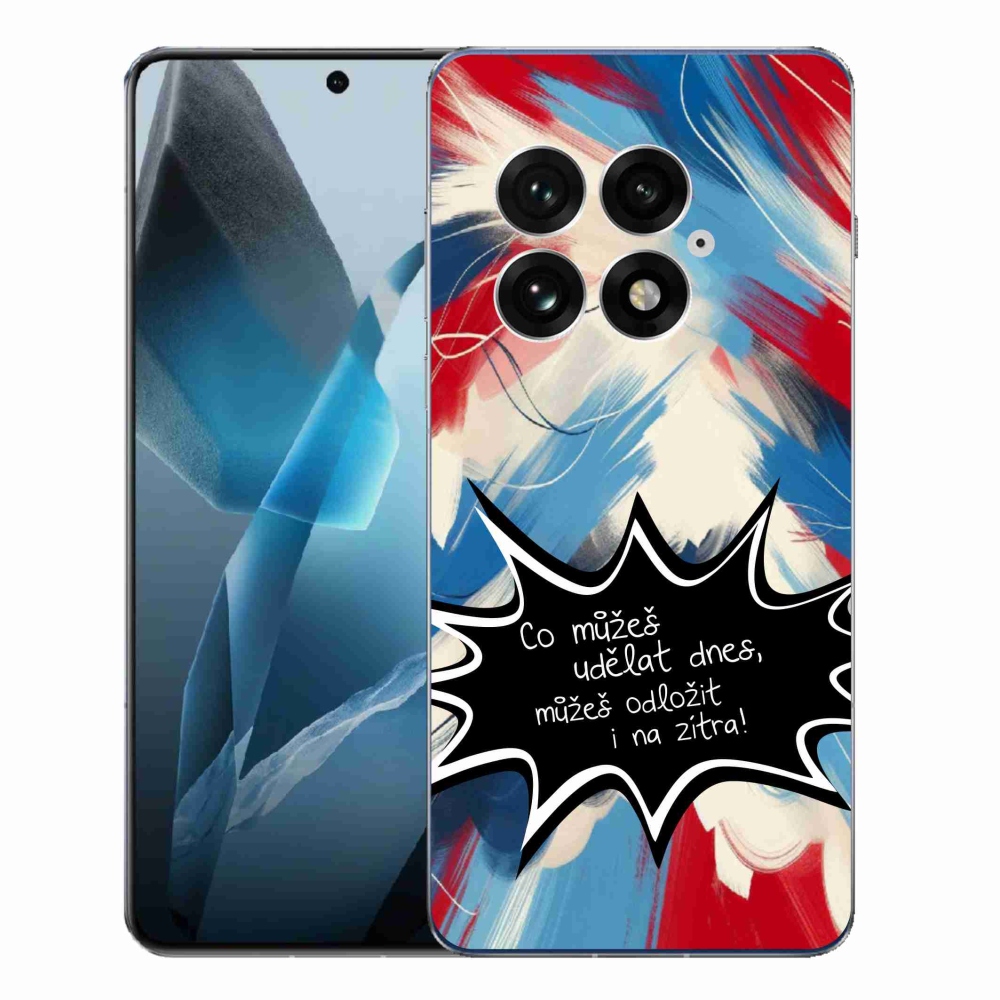 Gél borító mmCase a One Plus 13-hoz - vicces szöveg 9 fekete háttér