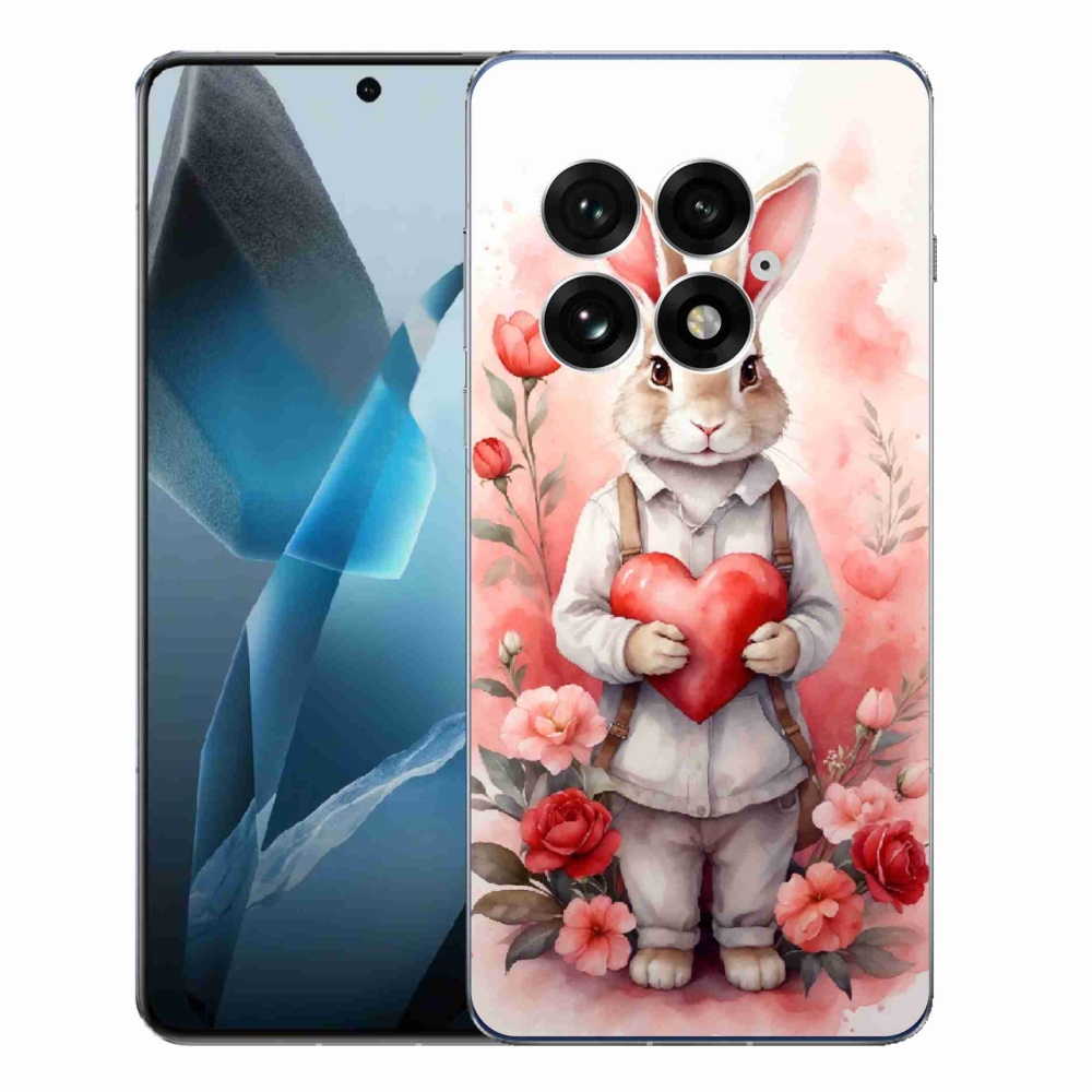 Zselés borító mmCase a One Plus 13-hoz - nyúl szívvel