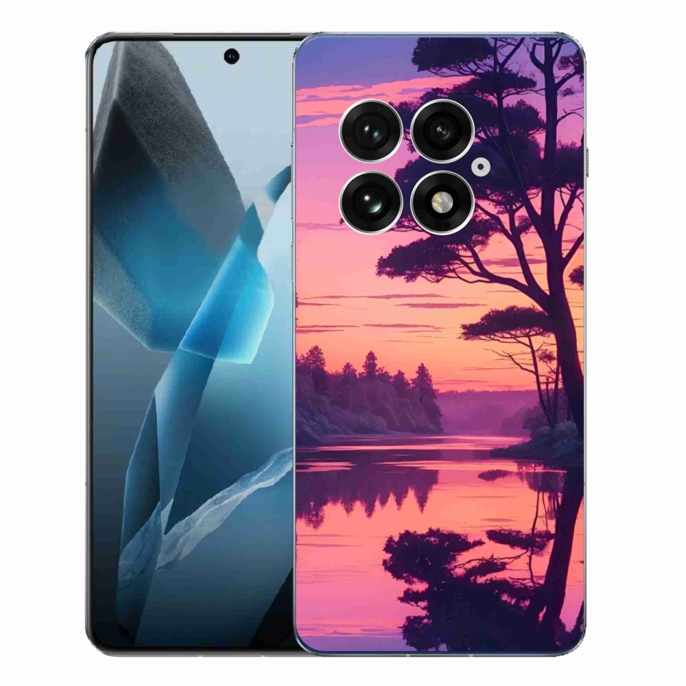 Zselés borítás mmCase a One Plus 13-hoz - naplemente a tó felett