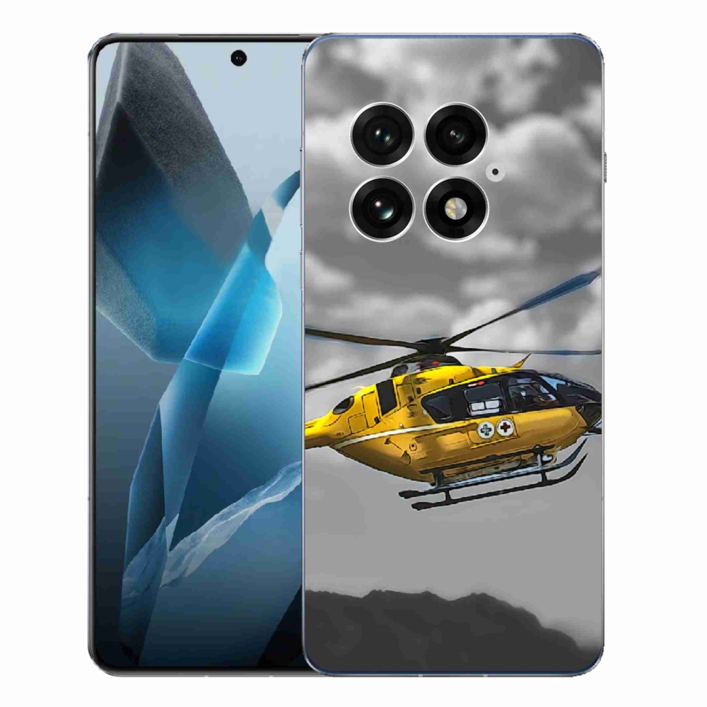 Zselés tok mmCase a One Plus 13-hoz - sárga helikopterhez