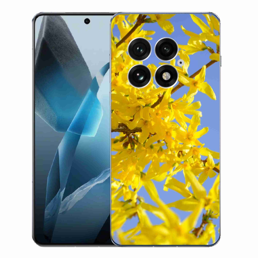 Zselés tok mmCase a One Plus 13-hoz - sárga virágok