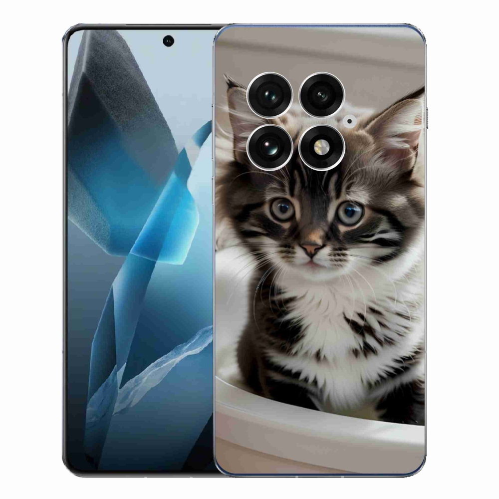 Zselés borítás mmCase a One Plus 13-hoz - kíváncsi cica