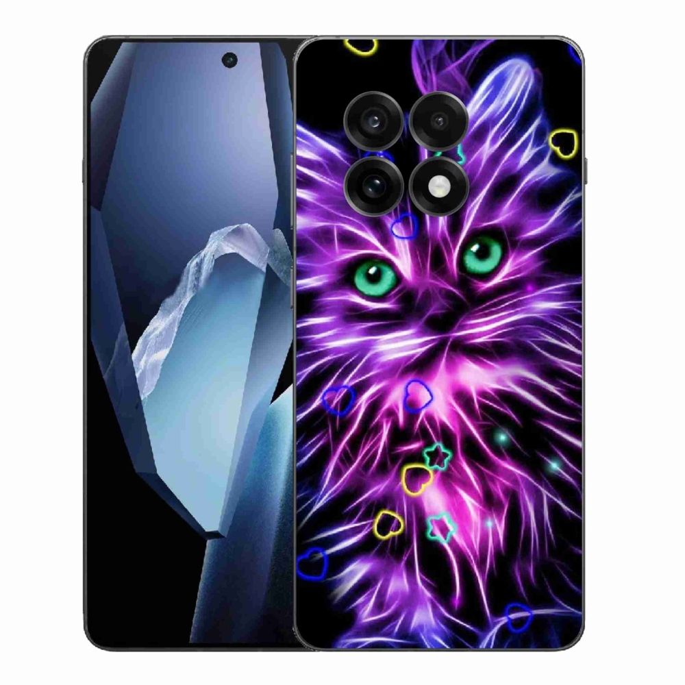 Zselés borítás mmCase on One Plus 13R - absztrakt macska