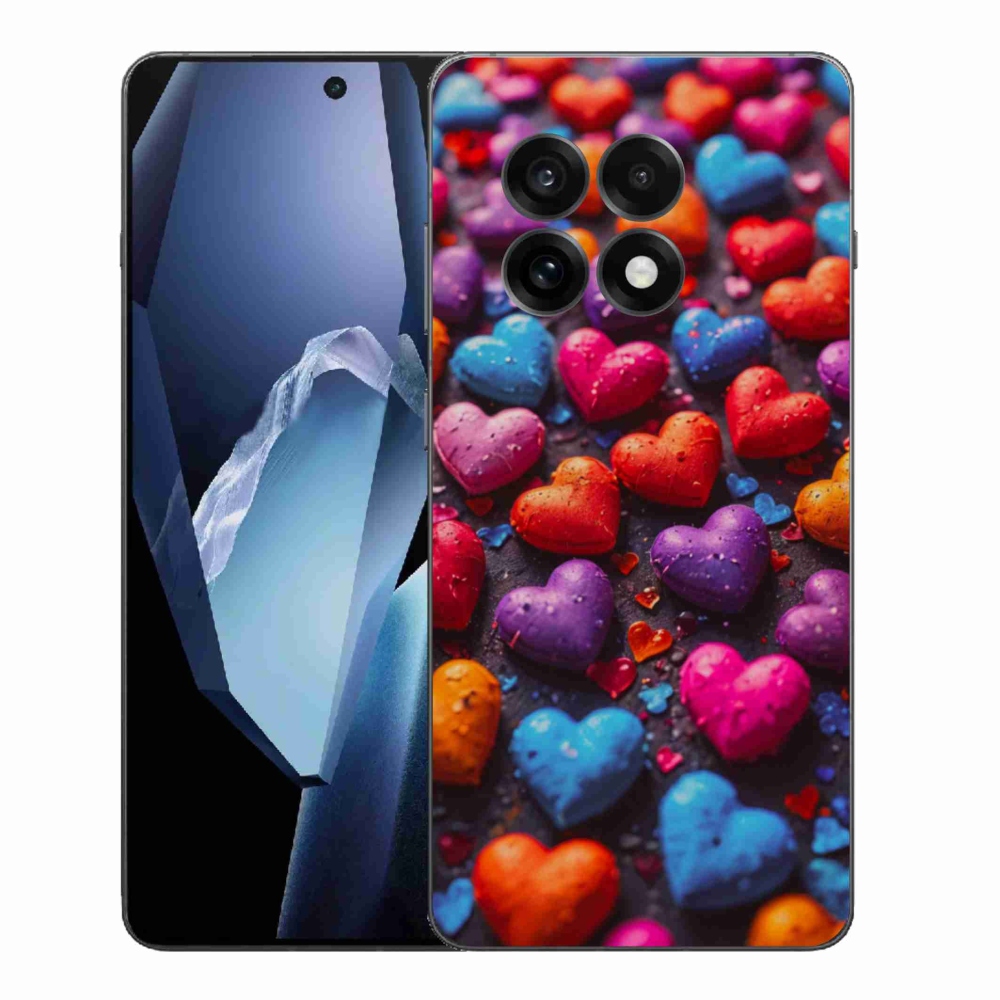 Zselés borítás mmCase a One Plus 13R készülékre - színes szív
