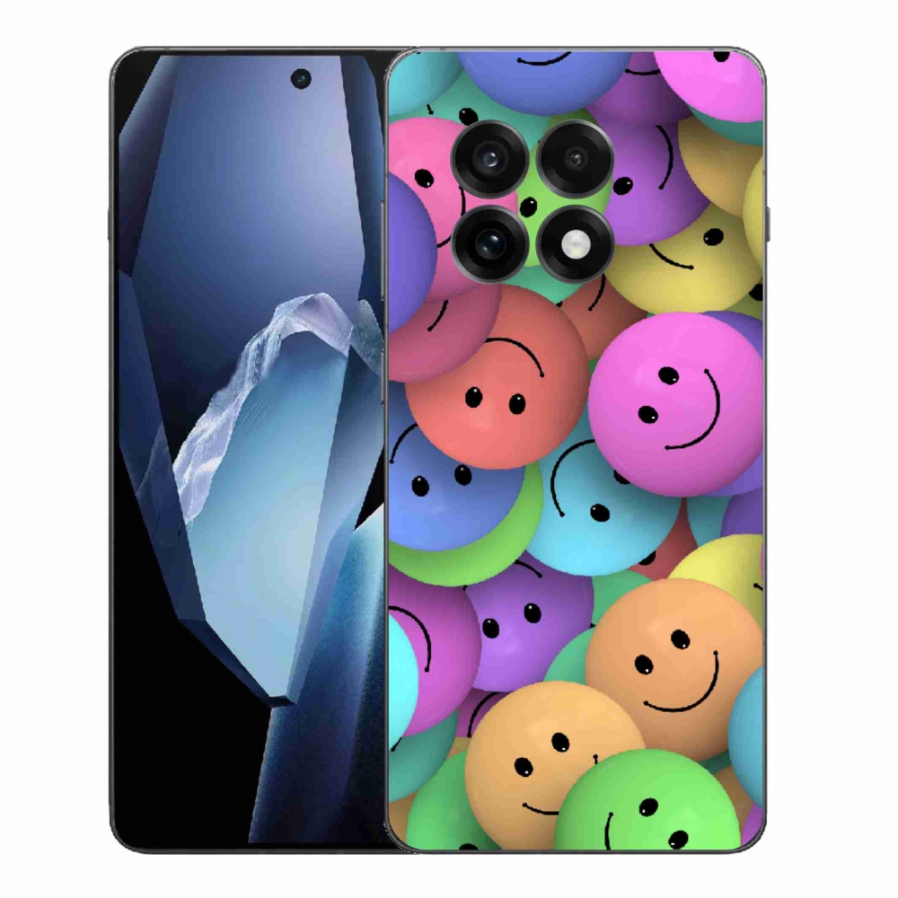 Zselés borítás mmCase a One Plus 13R készülékhez - színes smileyk