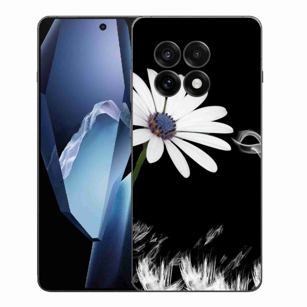 Zselés tok mmCase One Plus 13R-hez - fehér virág