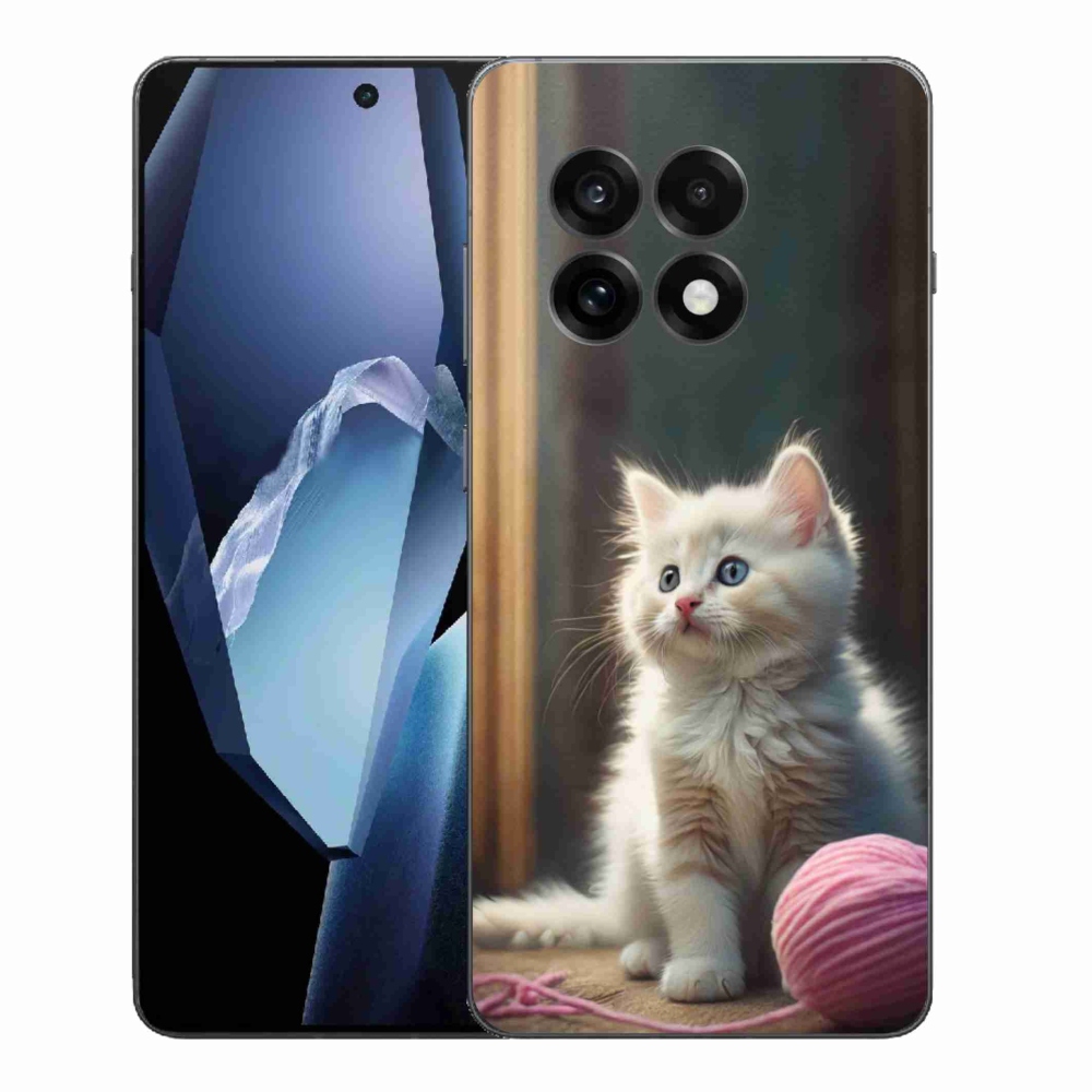 Zselés borítás mmCase a One Plus 13R készülékhez - fehér cica 2