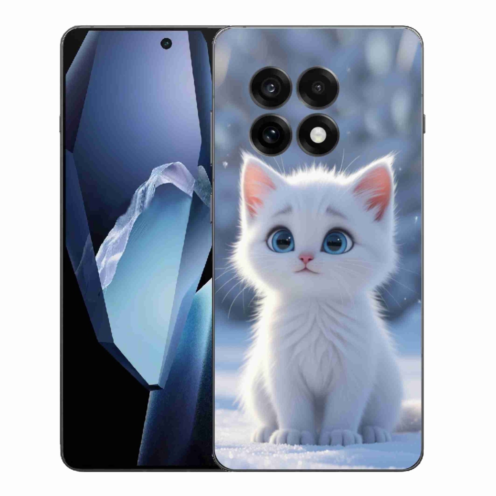 Zselés borítás mmCase a One Plus 13R készülékhez - fehér cica 3