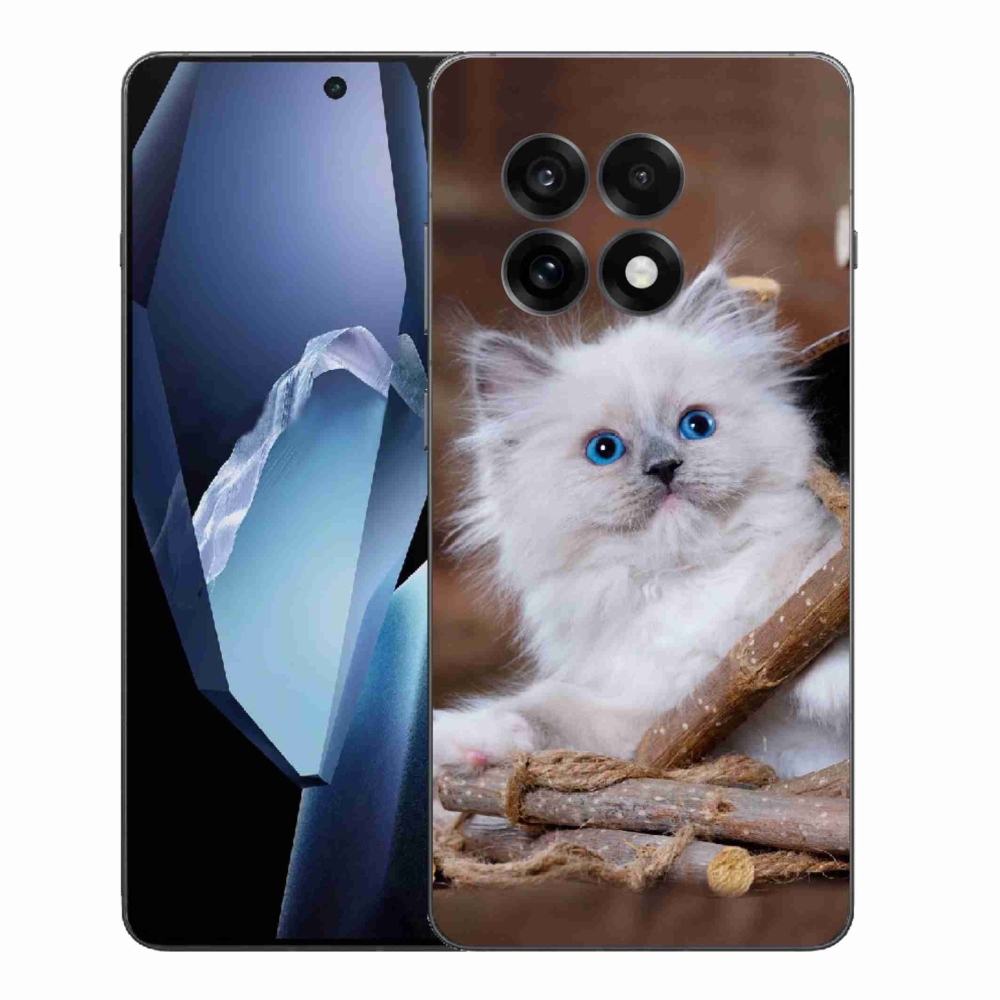 Zselés borítás mmCase a One Plus 13R készülékhez - fehér cica