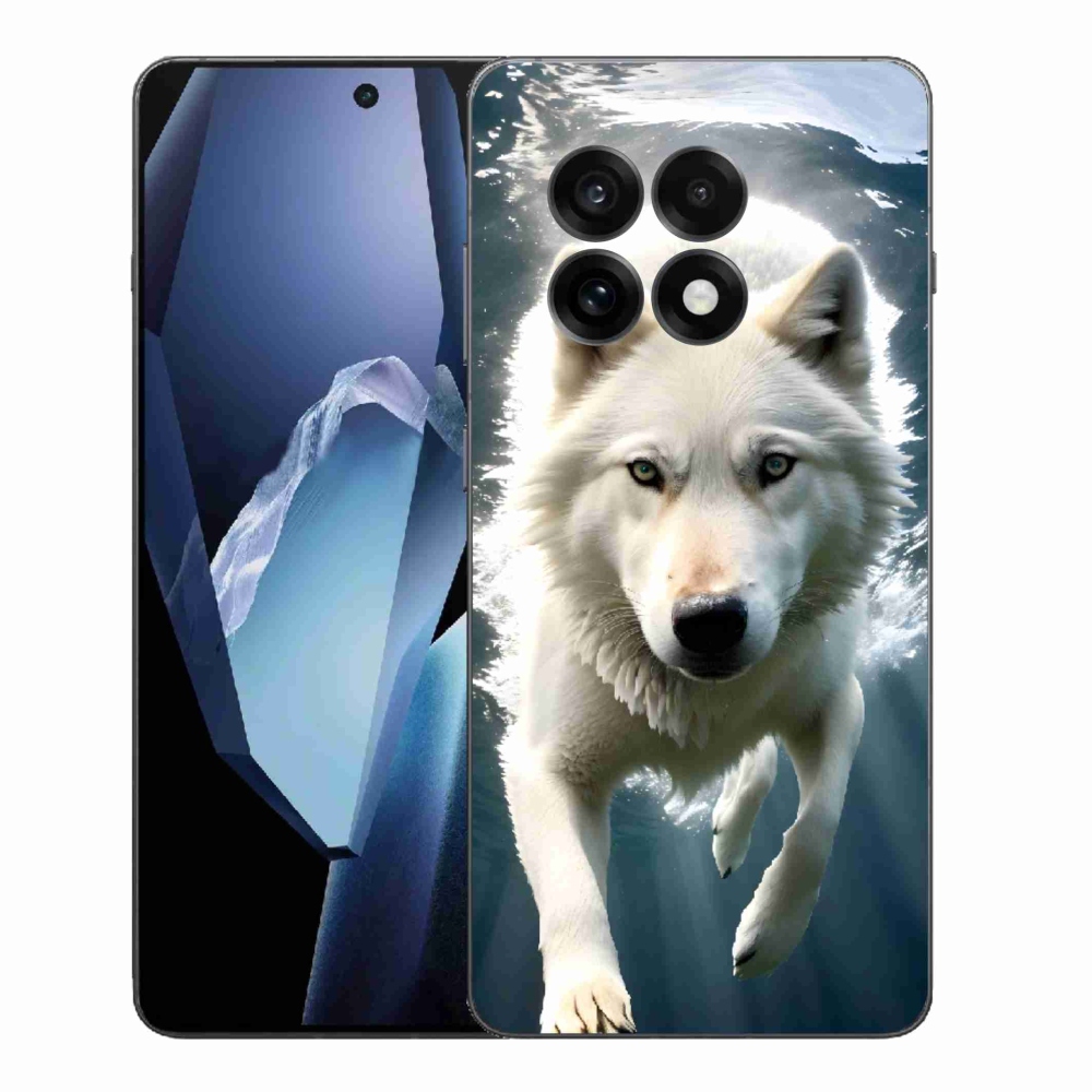 Zselés tok mmCase One Plus 13R-hez - fehér farkas