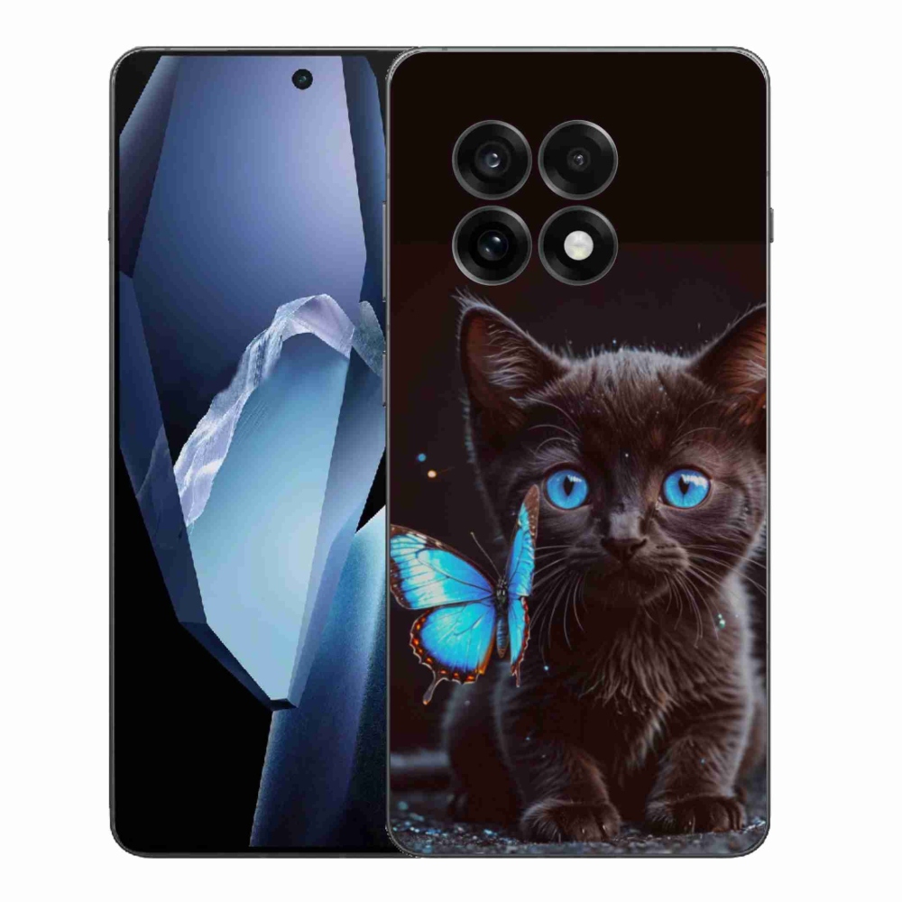 Zselés borítás mmCase One Plus 13R készülékhez - fekete cica 3