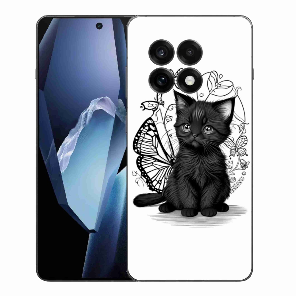 Zselés borítás mmCase One Plus 13R - fekete cica