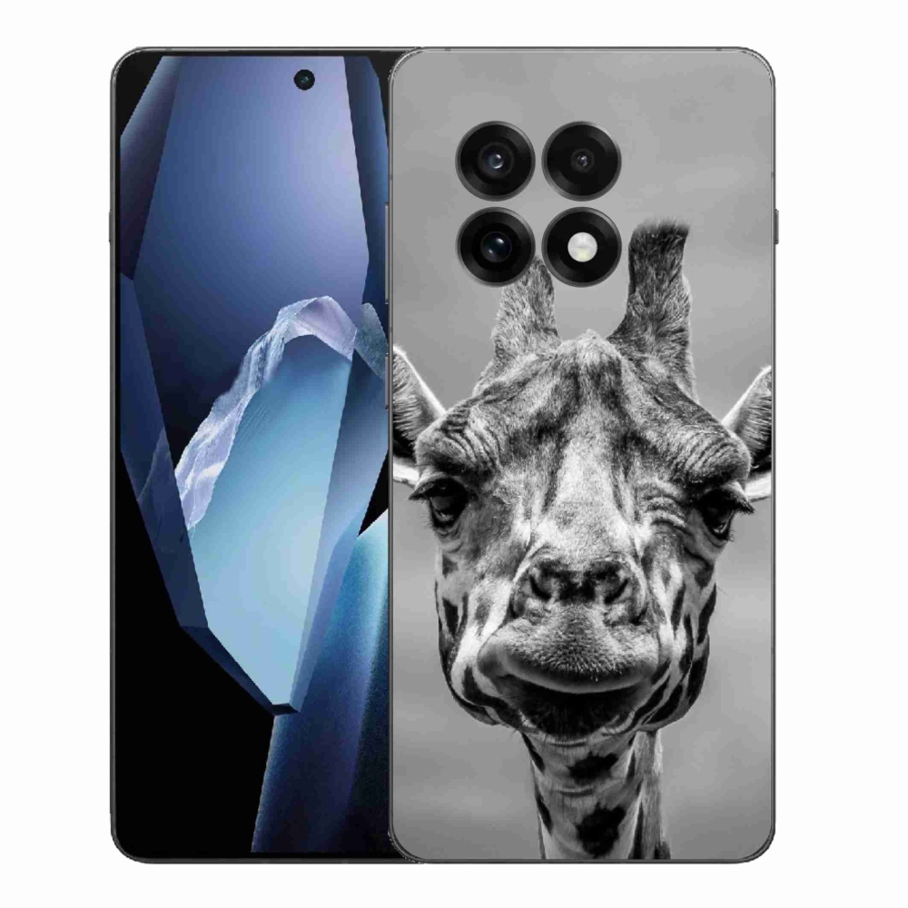 Zselés borítás mmCase One Plus 13R - fekete-fehér zsiráf