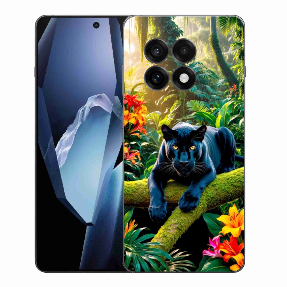 Gél borítás mmCase a One Plus 13R-en - fekete párduc a dzsungelben