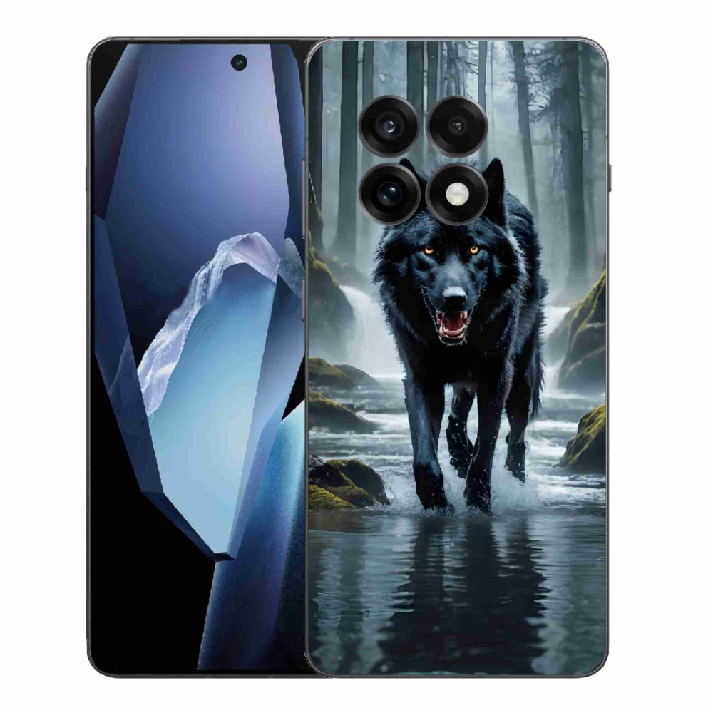 Zselés tok mmCase One Plus 13R készülékhez - fekete farkas