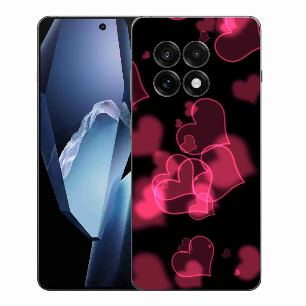 Zselés tok mmCase One Plus 13R készülékhez - piros szívek