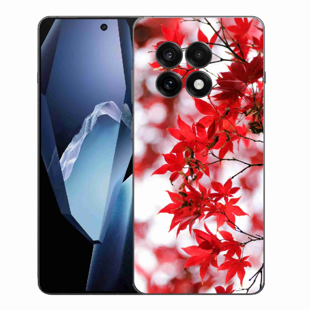 Zselés tok mmCase a One Plus 13R-hez - piros levelek